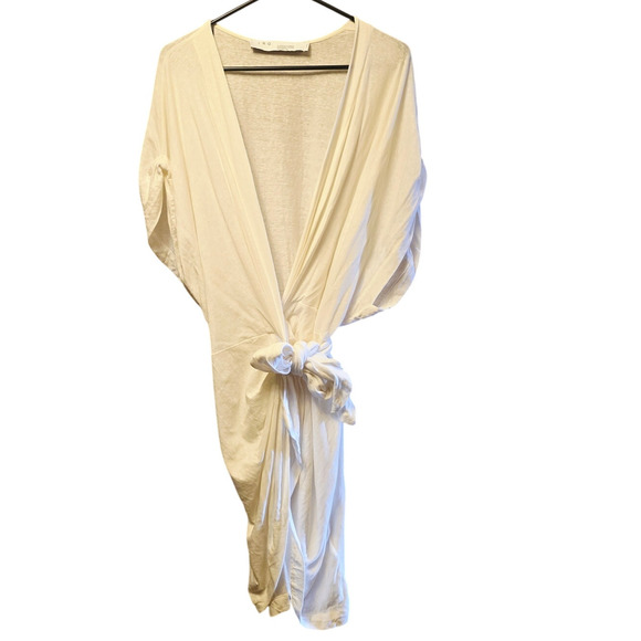 IRO Gidya Linen blend wrap dress size large - Picture 2 of 7
